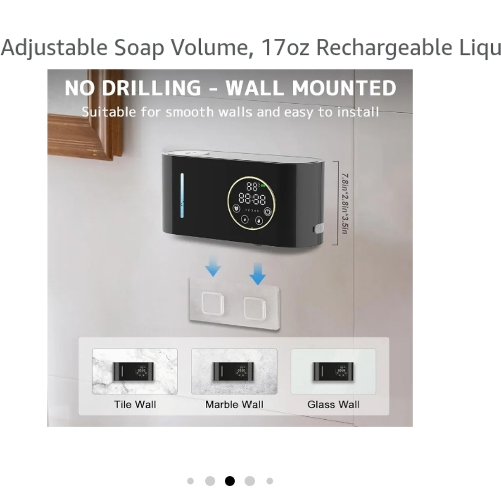Freeice Auto Soap Dispencer Wall Mount No Drilling - Picture 6 of 11